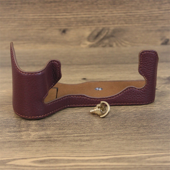 Fotolux LCC-XH2DB Leather Camera Cover for Fujifilm X-H2 / X-H2S (Dark Brown)