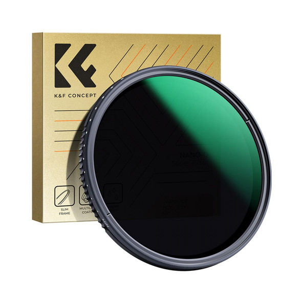 K&F Concept KF01.1274 82mm ND8-ND2000 (3-11stop) Nano-D Variable Neutral Density VND Filter