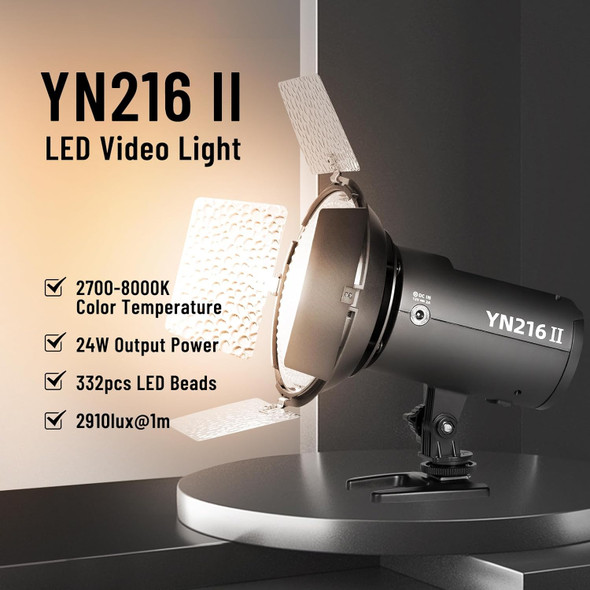 Yongnuo YN216II 24W Small Portable Bi-Colour Video LED Spot Light 