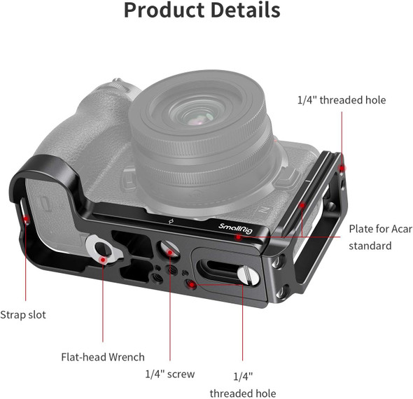 SmallRig 2947 L Bracket for Nikon Z5/Z6/Z7/Z6 II/Z7 II