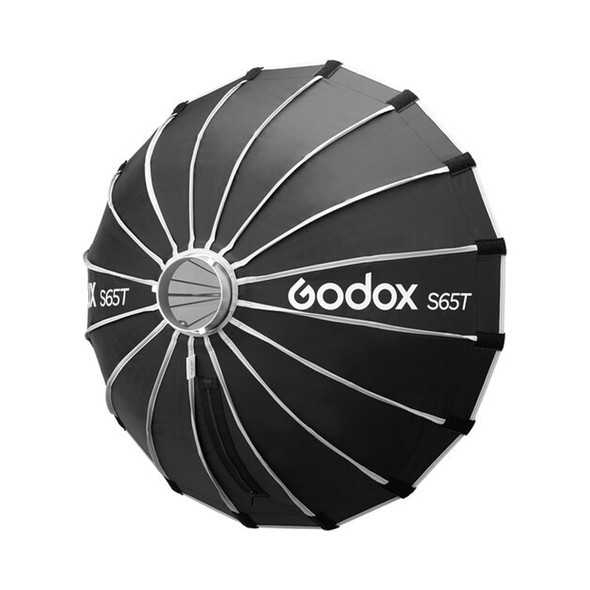 Godox S65T 65cm  Silver Interior Parabolic Quick Release Softbox (Bowens mount) (Black & Silver)