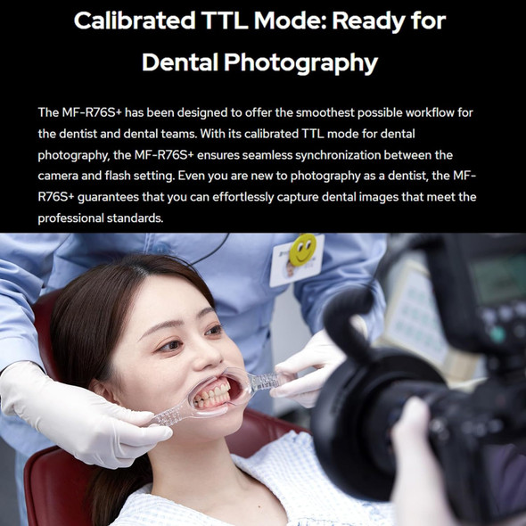 Godox MF-R76S+ 76Ws M+TTL Dental Macro Ring Flash for Sony 