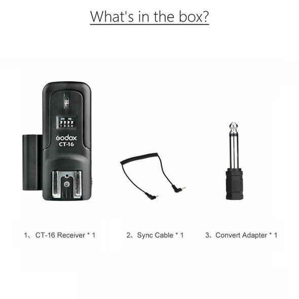 Godox CTR-16 Wireless 433MHz Studio Flash Remote CT-16 Receiver Only