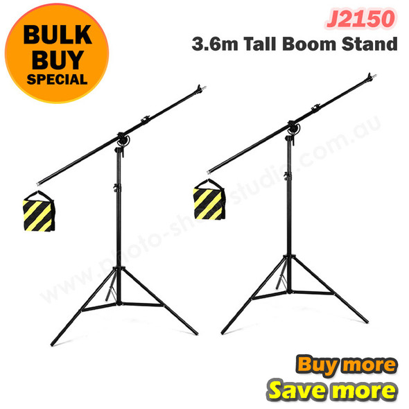 Fotolux 2x J2150 3.6m Aluminium Boom Stand (Bulk Buy) 