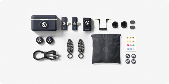 Hollyland Lark M2 ( 3 Rx Comb Kit ) Wireless Lavalier Microphone for Camera, Android, Apple IOS iPhone15