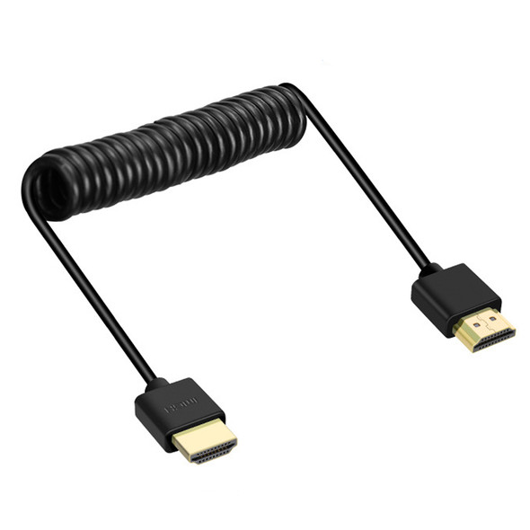 Fotolux HD402S HD 2.0 4K Male HDMI to Male HDMI Coiled Cable (0.3m)