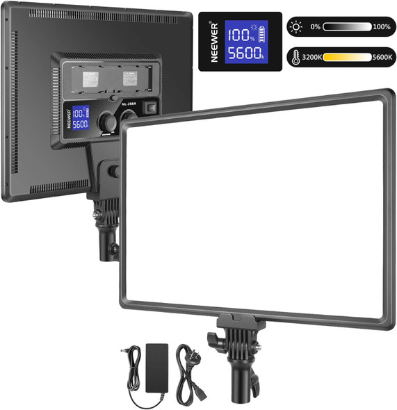 NEEWER 3x NL-288A 40W Bi-color Slim Softpad Three LED Panel Light Kit