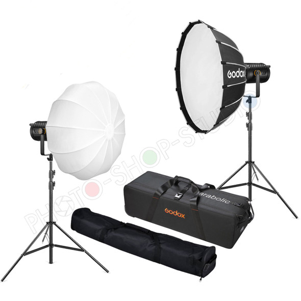 Godox 2x UL150II Daylight Silent Dual Power Two LED Video Light Kit