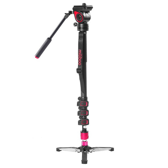Miliboo MQB Professional Carbon Fiber Flip Lock Monopod with Fluid Head