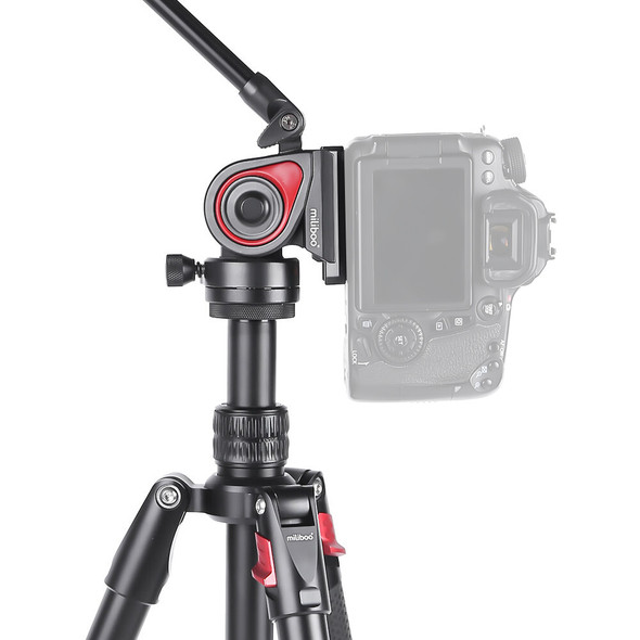 Miliboo MUFA-BK Aluminium Flip Lock Tripod with Fluid Head