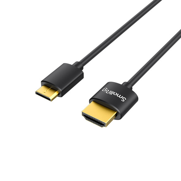 SmallRig 3040 Mini-HDMI to HDMI Ultra Slim 4K Data Cable (Mini C to A) (35cm) 
