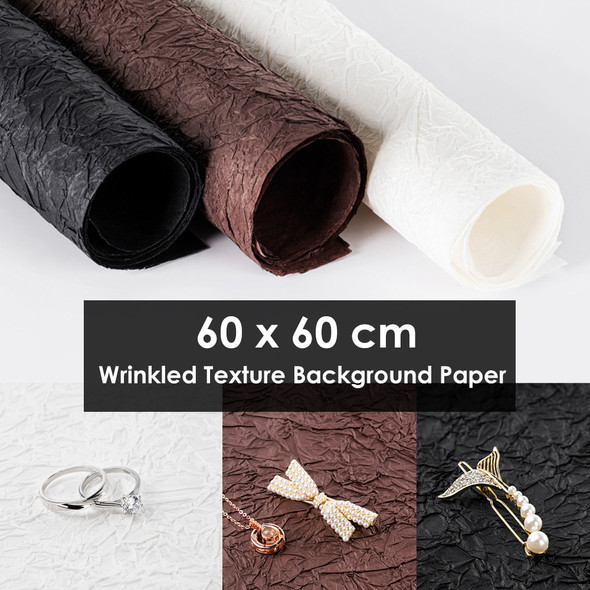 Fotolux 60 x 60cm Wrinkled Texture Background Paper for product photography 