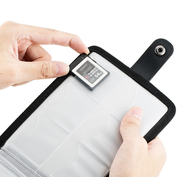 KIWIFOTOS KMP-XC12 GRAY Memory Card Pouch (Holds 12 XQD / CF Cards) 