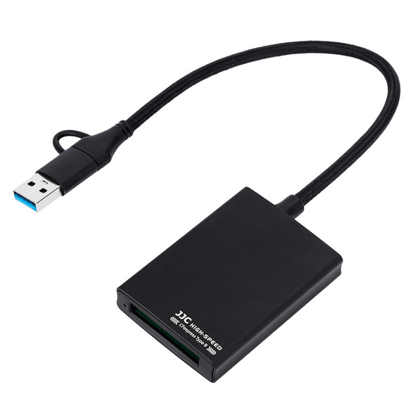 JJC CR-CFB BLACK USB 3.2 Gen2 CFexpress Type B Card Reader with USB-A & USB-C Plug