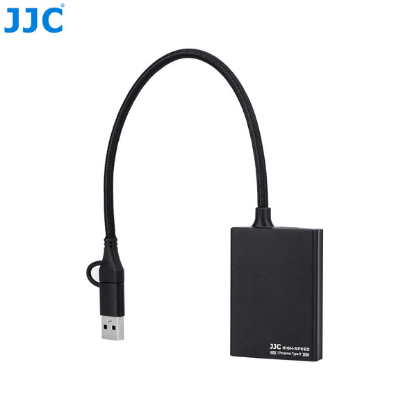 JJC CR-CFB BLACK USB 3.2 Gen2 CFexpress Type B Card Reader with USB-A & USB-C Plug