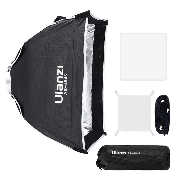 Ulanzi AS-4545 45cm Quick Release Square Softbox with Grid L051GBB1 (Bowens Mount)