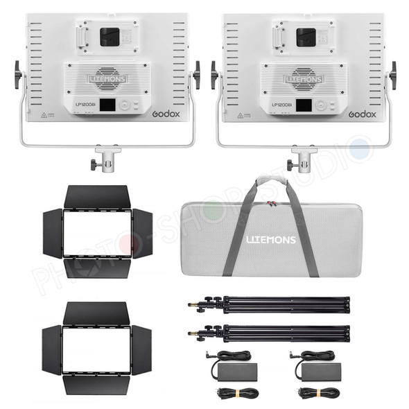 Godox Litemons LP1200Bi-K2 2x120W Bi-Color LED Light Panel (2-Light Kit)
