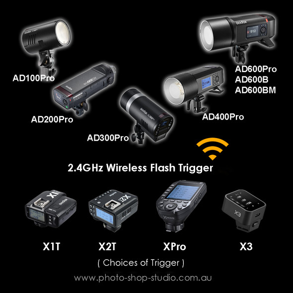 Godox AD200Pro II 200Ws TTL HSS Portable Flash (Twin Head Kit)