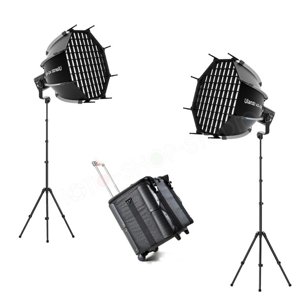 Ulanzi 2x VL-120C 120W RGB Dual Power V-Mount LED Two Video Light Kit