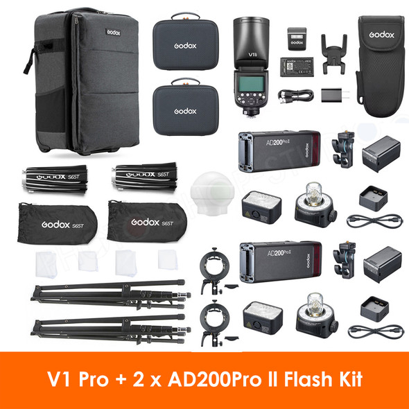  Godox V1 Pro + 2x AD200Pro II Three Light Kit