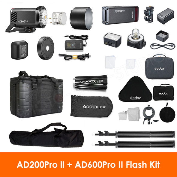 Godox New AD200Pro II + AD600Pro II Two Portable Flash Kit