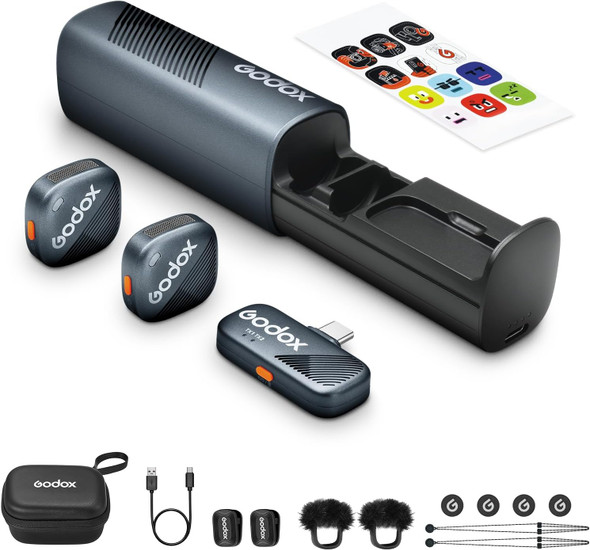 Godox CUBE-SC KIT 2 BLACK  (USB-C Plug)(2 TX+1 RX) 2.4GHz Wireless Microphone System