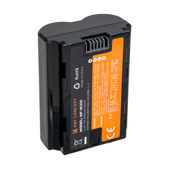 K&F Concept KF28.0018V1 NP-W235 7.4V 2200mAh 16.2Wh Rechargeable Li-ion Battery (Replaces Fujifilm NP-W235)