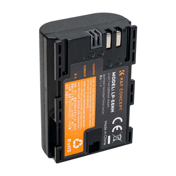 K&F Concept KF28.0021V2 LP-E6NH 7.4V 2250mAh 16.6Wh Rechargeable Li-ion Battery (Replaces Canon LP-E6NH)