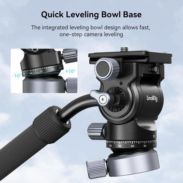 SmallRig 4221 Carbon Fiber Light-weight Travel Video Tripod Kit 