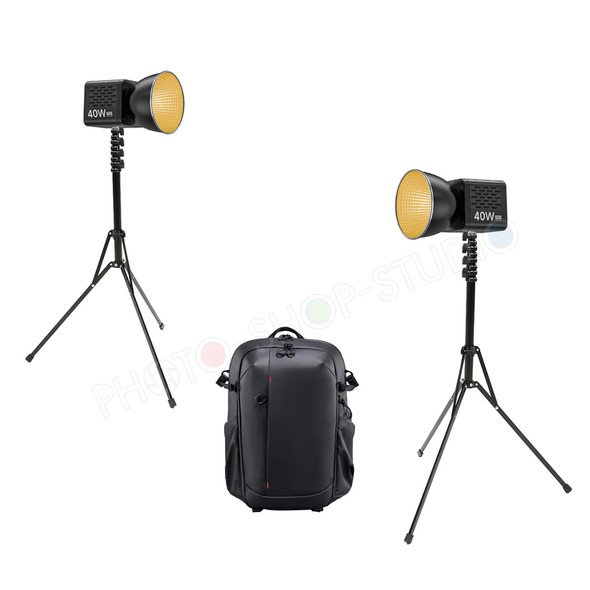  Ulanzi 2x L023 40W Pro Bi-Color COB Portable Two LED Video Light Kit (USB-C Charging)