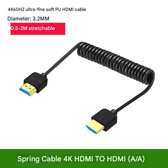  Fotolux A-A2 Male HDMI to Male HDMI 4K Coiled Cable (0.5m)