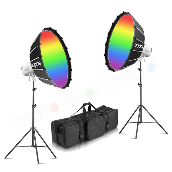 Godox Litemons 2x LA200R 220W RGB Dual Power Two LED Light Kit (1800K-10000K)