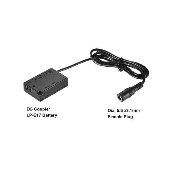 Fotolux DR-E18 DC Coupler Dummy Battery for Canon LP-E17