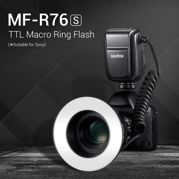 Godox MF-R76S M+TTL Macro Ring Flash +VB26 for Sony