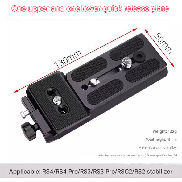 Fotolox PU65211K 2 in 1 Quick Release Plate Kit for DJI RS 2 / RSC 2 / RS3 / RS3 Pro Gimbals