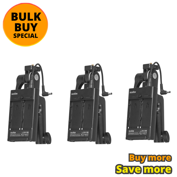 3 x Godox ML-AK Kit with handle and NP Battery Plate BC60