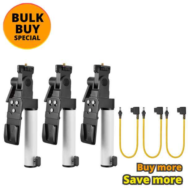 3 x Godox AK-B02 Handle with V-mount Battey Plate for ML60II /100 Bi