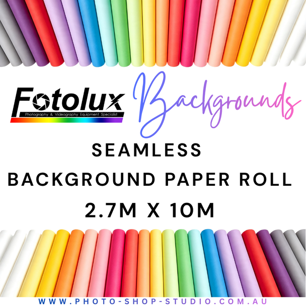 Fotolux Seamless Background Paper Roll 2.7m  x 10m  for Photo Studio 