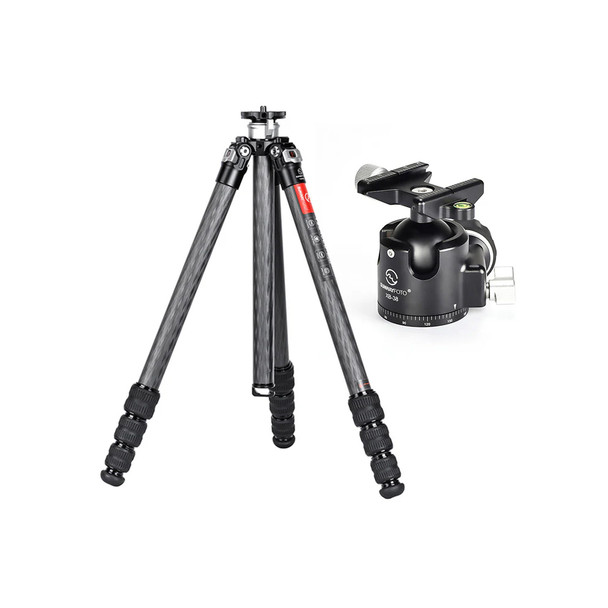 Sunwayfoto T2840CE+XB-38 Explorer Carbon Fiber Twist Lock Tripod with Center Column and Low Profile Ball Head Kit
