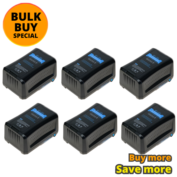 6x Fotolux BP-230 14.8V 230Wh 15500mAh V-Mount V-Lock Battery