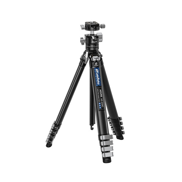 Leofoto AZ-235C+LH-30R Azure Series Carbon Fiber 5-section Flip Lock Travel Tripod Kit (Max Load 10kg)