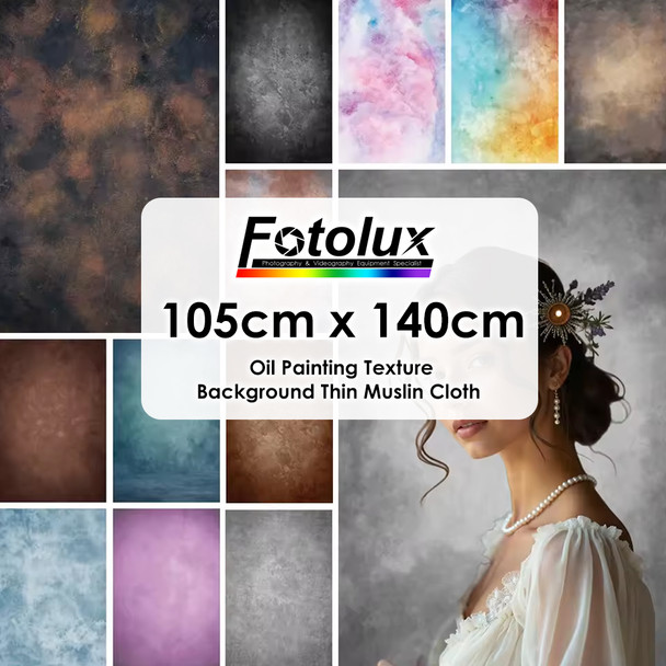 Fotolux 105cm x 140cm Oil Painting Texture Background Thin Muslin Cloth