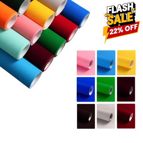 Fotolux 3m x 6m Light Absorbing Non-reflective Velvet Flocking Cloth Background Roll with 3m long stainless steel hollow tube