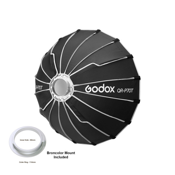 Godox QR-P70T-BR2  70cm Small Parabolic Softbox (Broncolor Mount)