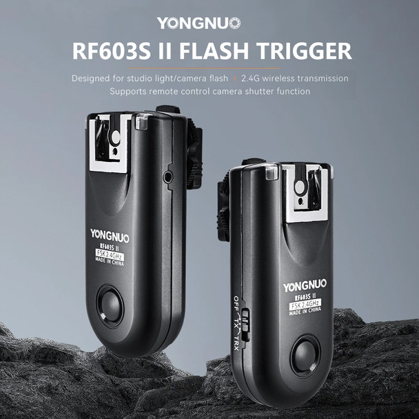Yongnuo RF603SII S2 Wireless Flash Trigger for Sony A7  A7R  A7s  A3000 A5100 A5000