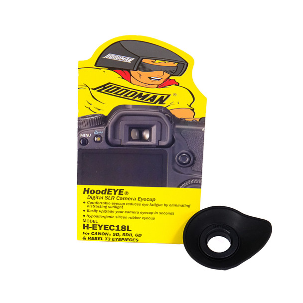 Hoodman H-EYEC18L HoodEYE Regular Size Eyecup EB (18mm ) for Canon 5D , 5DII , 6D , 300D