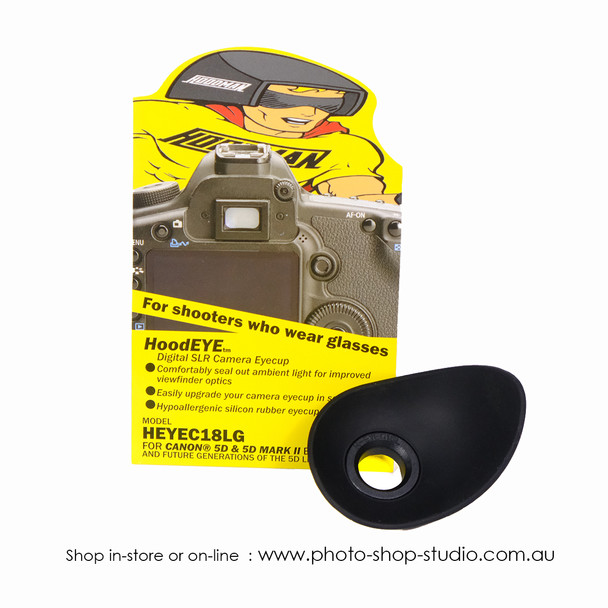 Hoodman H-EYEC18LG HoodEYE Extra Large Size Eyecup EB (18mm) for Canon 5D , 5DII