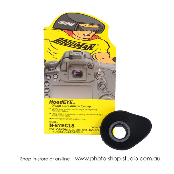 Hoodman H-EYEC18 HoodEYE  EB (18mm) Eyecup for Canon EB 30D, 50D , 70D, 80D,Rebel 