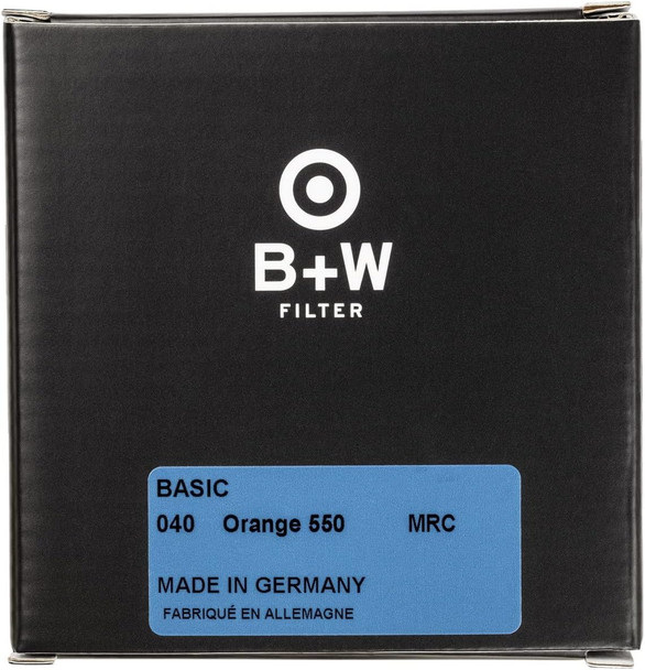 B+W 67mm Basic Orange MRC Filter For Black & White Photography