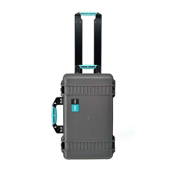 HPRC 2550W Wheeled Hard Case Empty with Turquoise Handle (Grey)